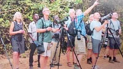 Danis group of birders watching mellops muelleri